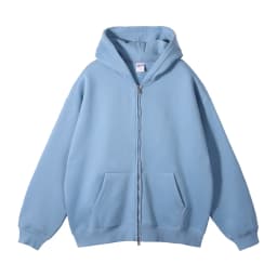 ZODF New Men Double Headed Zipper Fleece Hoodies Unisex Loose Basic Solid Warm Hooded Sweatshirts Coats For Winter HY0633
