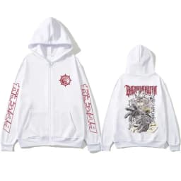 Anime Gachiakuta Rudo Graphic Zipper Hoodie Men Women Casual Oversized Zip Up Jacket Coat Male Cartoon Manga Cosplay Streetwear