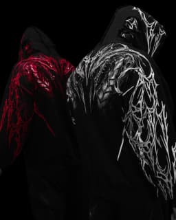 Men Unique Gothic Dragon Thorn Print Zip Up Hoodie Soft Cotton Like Fabric Oversized Long Sleeve Loose Punk Y2K Sweat Jacket