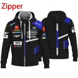 M1 Yamaha men's new fashionable printed riding jacket motorcycle hooded shirt Yamaha racing suit hooded zipper fashion top