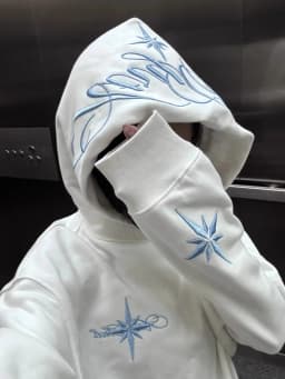 American Stylish Brand Hooded Sweatshirt with Embroidered Letters Men's Winter Loose Thickened Heavyweight Couple Jacket