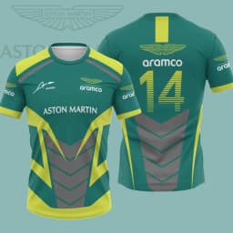 Aston Martin Racing Team Men's T-shirt Summer Short Sleeved Men's Top 2026 New Fashion Men's Fashion Personalized Street Trend T