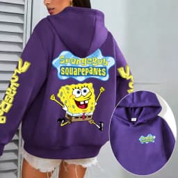 Spongebob Women Hoodie Cartoon Anime Spring Autumn Men Sweatshirt 2026 New Fashion Korean Style Couple Pullover Tops
