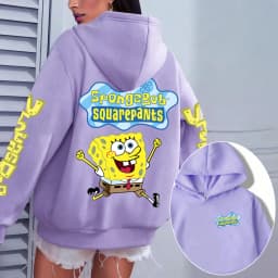 Spongebob Women Hoodie Cartoon Anime Spring Autumn Men Sweatshirt 2026 New Fashion Korean Style Couple Pullover Tops