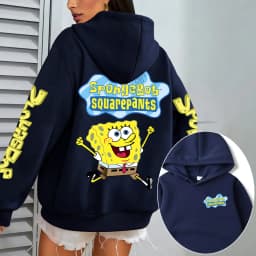 Spongebob Women Hoodie Cartoon Anime Spring Autumn Men Sweatshirt 2026 New Fashion Korean Style Couple Pullover Tops