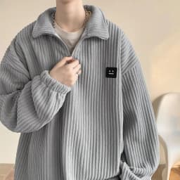 Men Harajuku Sweatshirts 2025 New Streetwear Unisex Couple Basic Pullover Outwear