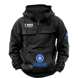 2026 Yamaha Logo Youth Long Hooded Sweatshirt Men's Casual Jacket with Ket Comfortable Breathable Streetwear for Daily Use Color