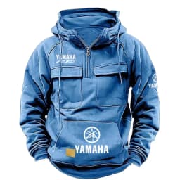 2026 Yamaha Logo Youth Long Hooded Sweatshirt Men's Casual Jacket with Ket Comfortable Breathable Streetwear for Daily Use Color