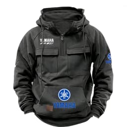 2026 Yamaha Logo Youth Long Hooded Sweatshirt Men's Casual Jacket with Ket Comfortable Breathable Streetwear for Daily Use Color