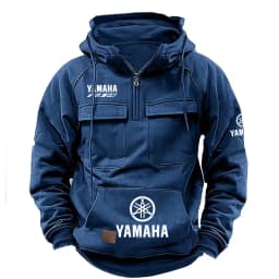 2026 Yamaha Logo Youth Long Hooded Sweatshirt Men's Casual Jacket with Ket Comfortable Breathable Streetwear for Daily Use Color