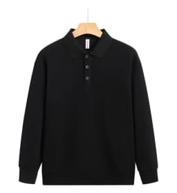 customized LOGO Premium Cozy Quarter Sweatshirts Unisex 310 gsm Velvet Polo Collar Quality Cotton Mens Sweatshirts LS-GT2516