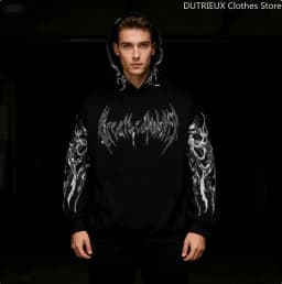 Winter Autumn Insulated Men's Hoodie, Stylish Fashionable Street Caped Sports Shirt, Oversized Loose Comfortable Pullover Shirt