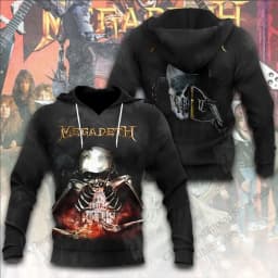Vintage Megadeth Rock Band 3d Print Hoodies Men Women Fashion Hoodie Teens Sweatshit Unisex Sweats Women Clothing Oversized
