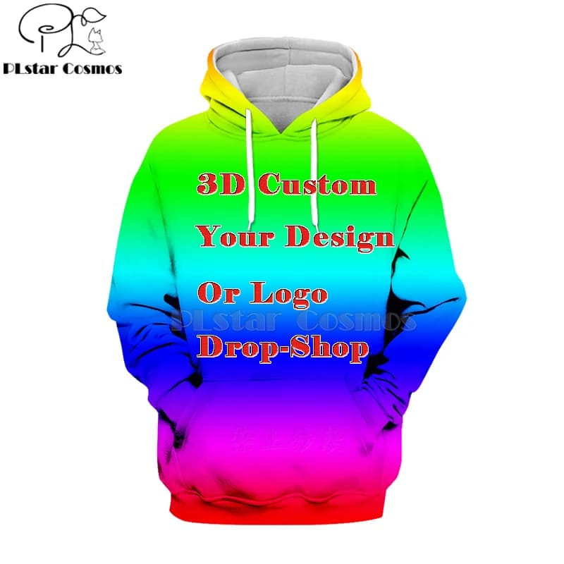 DIY Custom Full printing 3D Hoodies Create Design Photo/You Want Pattern Personalized Customized Zipper Sweatshirts oversize