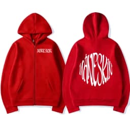 Italian Rock Band Maneskin Logo Zipper Hoodie Men's Fashion Vintage Zip Up Sweatshirt Punk Oversized Hoodies Jacket Outerwear