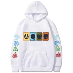 90s Casual Sweatshirts Avatar The Last Airbender Y2k Mens Hoodies Streetwear Hip Hop Harajuku Pullovers Fashion Mange Clothes