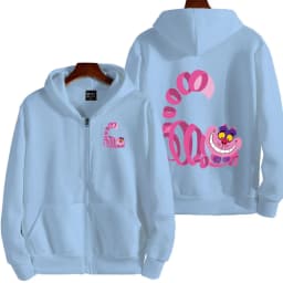 Cheshire Cat Cartoon Anime Women Zipper Hoodie Spring Autumn Alice In Wonderland Fashion Men Sweatshirt Couple Jackets Coats