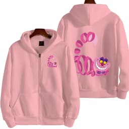 Cheshire Cat Cartoon Anime Women Zipper Hoodie Spring Autumn Alice In Wonderland Fashion Men Sweatshirt Couple Jackets Coats