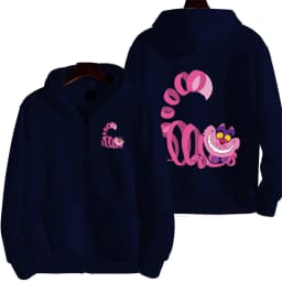 Cheshire Cat Cartoon Anime Women Zipper Hoodie Spring Autumn Alice In Wonderland Fashion Men Sweatshirt Couple Jackets Coats