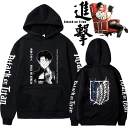 Attack on Titan Anime Hoodie 2023 Hot Sale Pullovers Sweatshirts Levi Ackerman Graphic Printed Tops Casual Hip Hop Streetwear