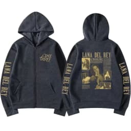 Retro Lana Del Rey Zip Up Hoodie Ultraviolence Music Album Hooded Sweatshirt Men Women Fashion Zipper Oversized Streetwear Y2K