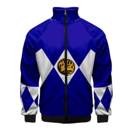 Coats Anime Mighty Morphin Cosplay Costume Hoodies 3D Printed Stand Collar Zipper Jacket Sportswear Sweatshirt