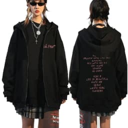 Rapper Lil Peep Graphic Zipper Hoody Men Women Hip Hop Fashion Zip Up Sweatshirt Men Oversized Pullover Hoodie Coats Streetwear