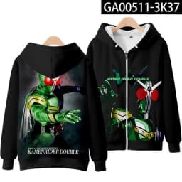 Masked Rider 3D Print Men/Women Autumn Hoodies Sweatshirt Long Sleeves Zip Up Jackets Harajuku Coats Cosplay Costume