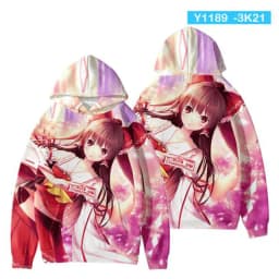 Coats Anime Touhou Project 3D Print Hoodies Boys/girls Cirno Remilia Scarlet Flandre Scarlet Pullover Sweatshirt Cosplay Costume