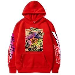 2021 Harajuku JOJO's Bizarre Adventure Unisex Hoodies Japanese Anime JOJO Printed Men's Hoodie Streetwear Casual Sweatshirts