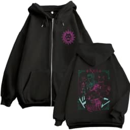 Anime Jojo's Bizarre Adventure Kira Killer Queen Zipper Hoodie Men Women Manga Casual Vintage Zip Up Jacket Male Oversized Coat