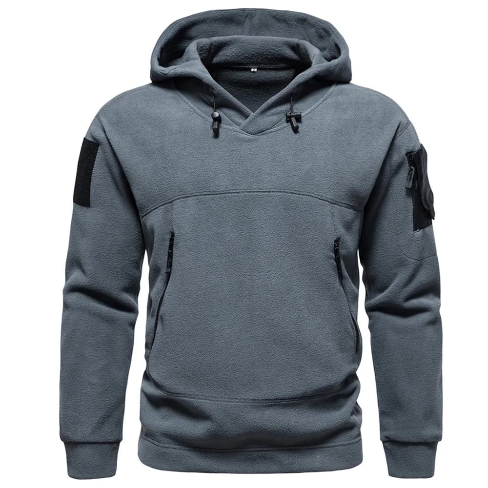 2025 Men's Thick Polar Fleece Sweatshirt Autumn Winter Men Hood Sports Black Windproof Oversized Hoodie Male Streetwear Hoody