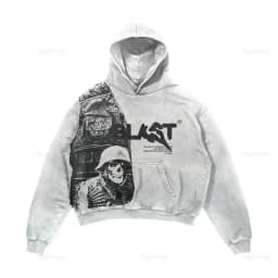 Autumn and Spring New Fashion Trend Print American Vintage Hoodie Men's Casual Loose Sports High Quality Plus Size Jacket M-6XL
