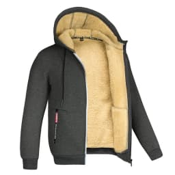 High Quality Male Warm Cashmere Hoodies Men Sportswear Lambswool Jackets Winter Hooded Zipper Cardigan Casual Bomber Hoody Coat