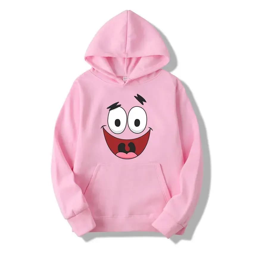 SpongeBob Cartoon Anime Women Hoodie 2024 New Fashion Pink Men Pullover Tops Spring Autumn Oversized Couple Sweatshirt Clothing