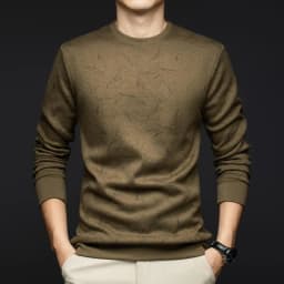 Top Grade Wool+Mulberry Silk New Brand Casual Fashion Street Crewneck Pullover Velvet Hoodies Sweatshirts Men's Clothing