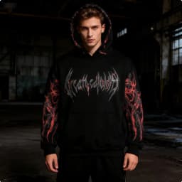 Autumn/Winter Men's Fleece Hoodie Evil Blood Super Size Casual Hoodie Street Hip-hop Personality Printed SportsHoodie Sweatshirt