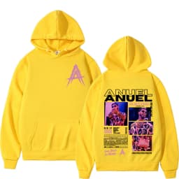 Rapper Anuel AA Real Hasta La Muerte Album Tour Hoodie Streetwear Men Women Vintage Hip Hop Pop Music Hoodies Casual Sweatshirts