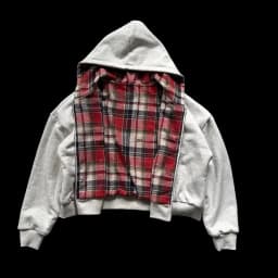 Mens Womens American Street Camouflage Cropped Zip Up Hoodie Loose Fit Drop Shoulder Reversible Jacket Casual Streetwear Top