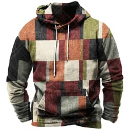 Retro Men's Clothing Hoodie 3D Printed Color Hoodie Long-sleeved Sweatshirt Men's Streetwear Unisex Casual Sweatshirt Tops