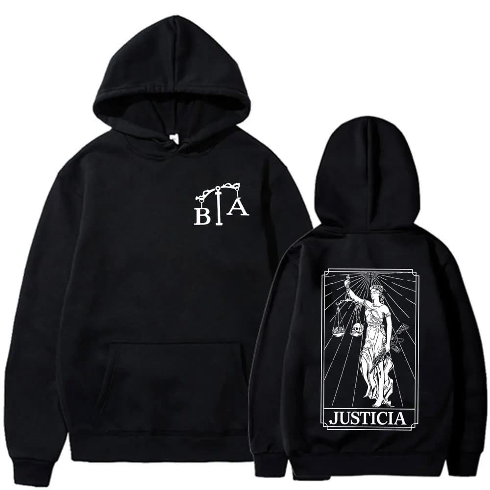 Justicia 2026 Brothers in Arms Double Sided Print Hoodies Men Women Clothing Fashion Sweatshirt Oversized Long Sleeve Pullovers