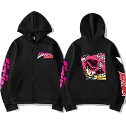 JoJo Bizarre Adventure Zip Up Hoodie Japanese Anime Funny Zipper Sweatshirt Manga Harajuku Cartoon Hip Hop Clothes Unisex Hooded