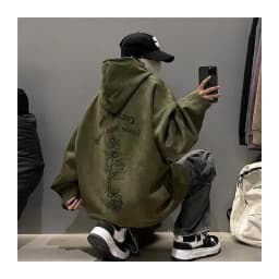 Heavyweight Suede Hoodie Sweatshirt Unisex Autumn Winter American Retro Fleece Lined Loose Top Trendy Brand Couple Jacket