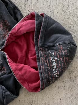 Unisex Y2K Heavyweight Hoodie Double-Sided Print Dark Grunge Harajuku Streetwear Personalized Design for Niche Market