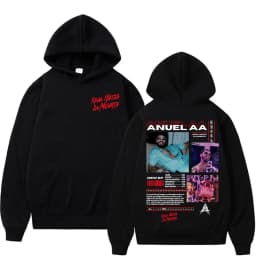 Rapper Anuel AA Real Hasta La Muerte Hoodies Men Women Hip Hop Retro Style Sweatshirt Pullover Harajuku Fashion Oversized Hooded