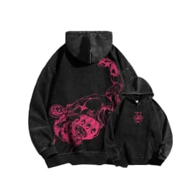 JoJo's Bizarre Adventure Clothing Kira Yoshikage Graphic Hooded Men Cotton Hoodies Vintage Washed Sweatshirt Harajuku Streetwear