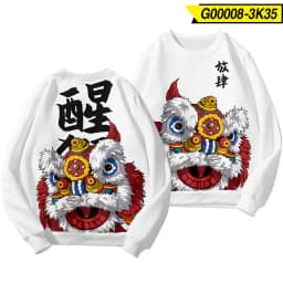 Chinese Dragon Print Hoodie Sweatshirt Autumn Japanese Casual Oversized Sweatshirts Hip Hop Pullover Women Men Clothing