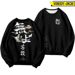 Chinese Dragon Print Hoodie Sweatshirt Autumn Japanese Casual Oversized Sweatshirts Hip Hop Pullover Women Men Clothing