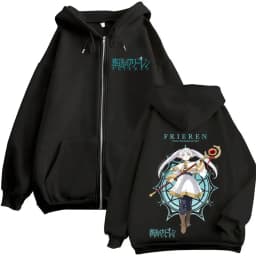 Anime Frieren: Beyond Journey's End Zipper Hoodies Men Women Clothing Fashion Fleece Oversized Zip Up Hooded Sweatshirts Jackets