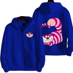 Cheshire Cat Cartoon Anime Women Zipper Hoodie Spring Autumn Men Sweatshirt 2025 New Fashion Couple Jackets Coats